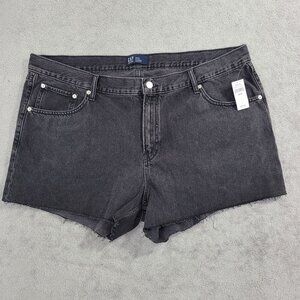NWT Gap Denim Stride Short Size 20 Black Womens Casual Cut-Offs